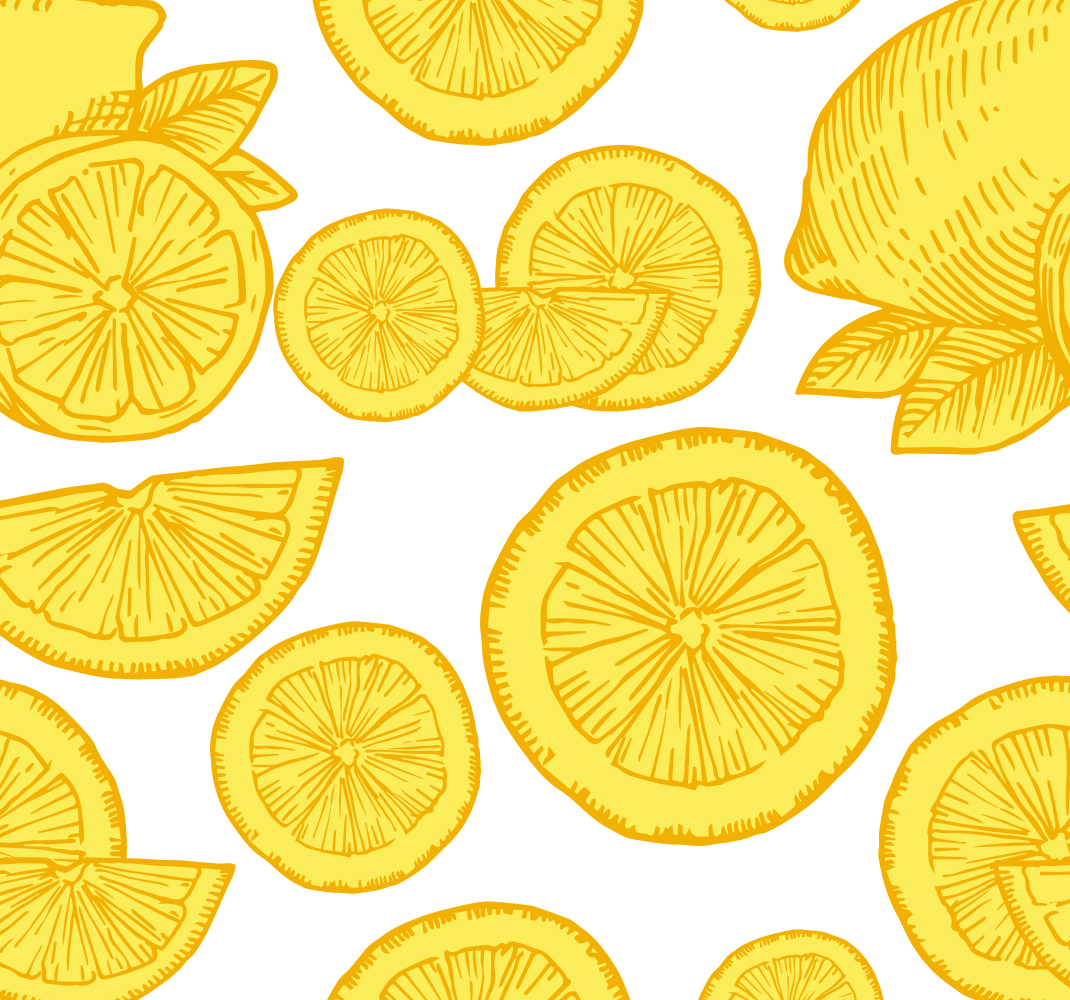 Tapis vinyle cuisine croquis d'orange et citron - TenStickers
