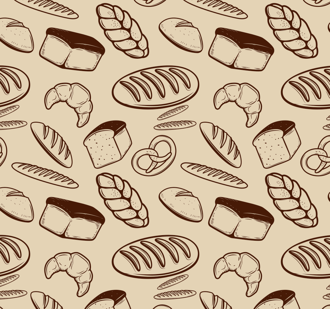 Tapis vinyle cuisine design boulangerie sans couture - TenStickers
