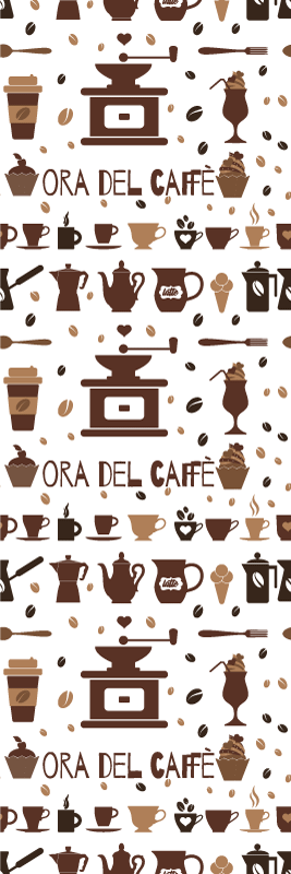 Tapis vinyle cuisine heure du café - TenStickers