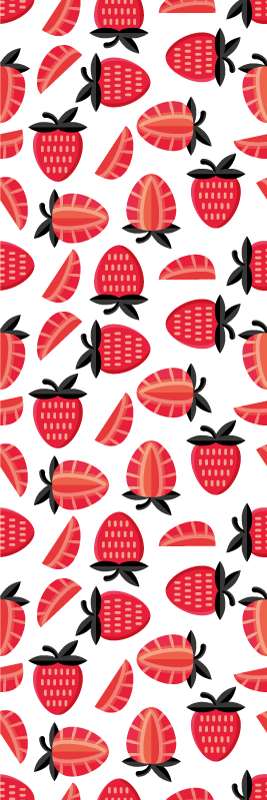 Tapis vinyle cuisine motif fraises rouges réalistes - TenStickers