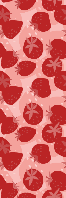 Tapis vinyle cuisine fraises rouges abstraites sans couture - TenStickers