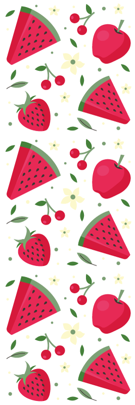 Tapis vinyle cuisine motif varié de fruits - TenStickers