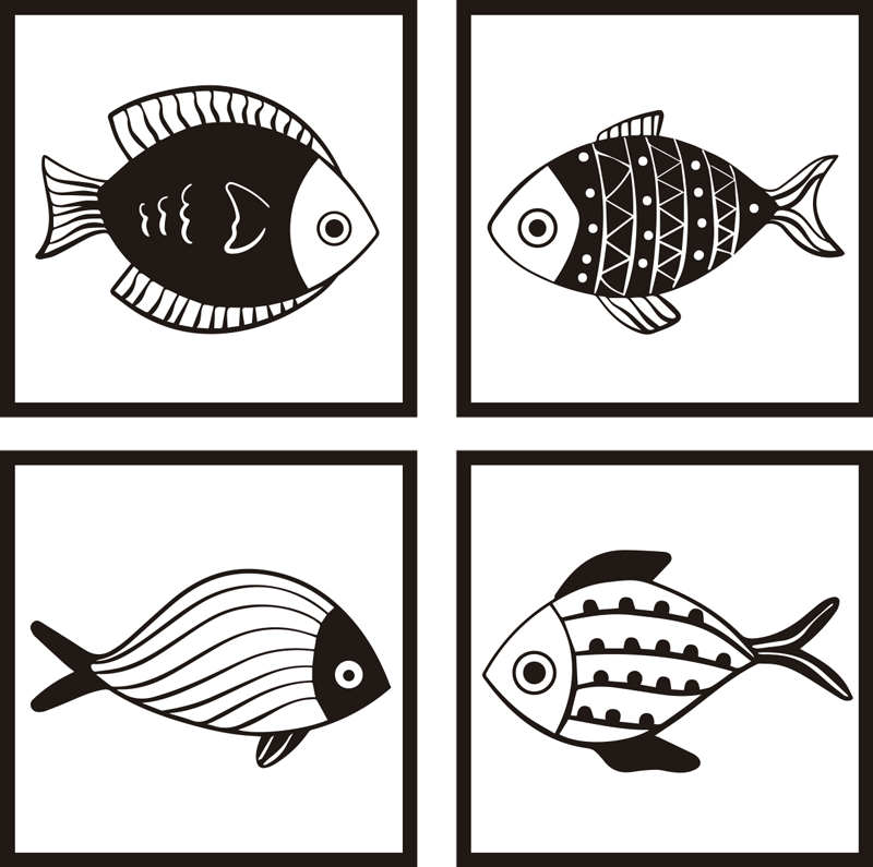 Tapis vinyle salle de bain motif poissons magnifiques - TenStickers