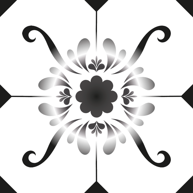 Tapis vinyle salle de bain motif carreaux vinyles - TenStickers