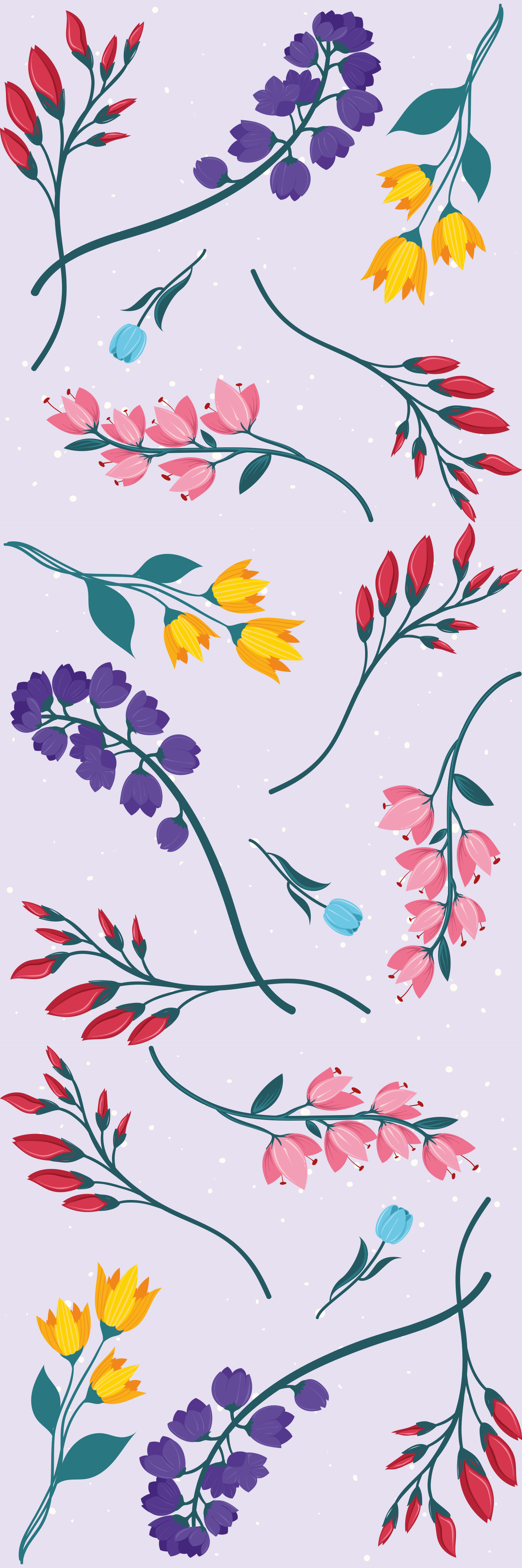 Tapis vinyle fleurs et plantes jardin minimaliste - TenStickers