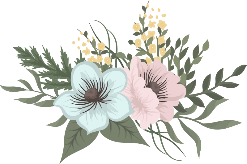 Tapis vinyle fleurs et plantes agencement botanique - TenStickers