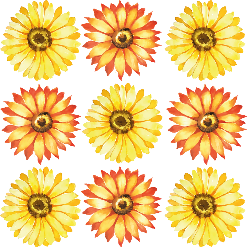 Tapis vinyle chambre composition de fleurs vives - TenStickers