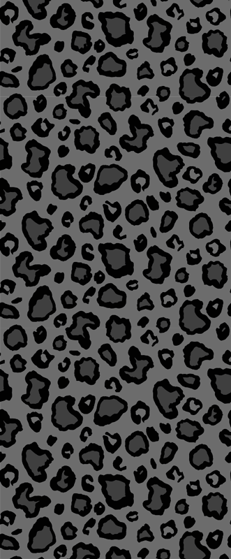 Tapis vinyle animal motif léopard noir et gris - TenStickers