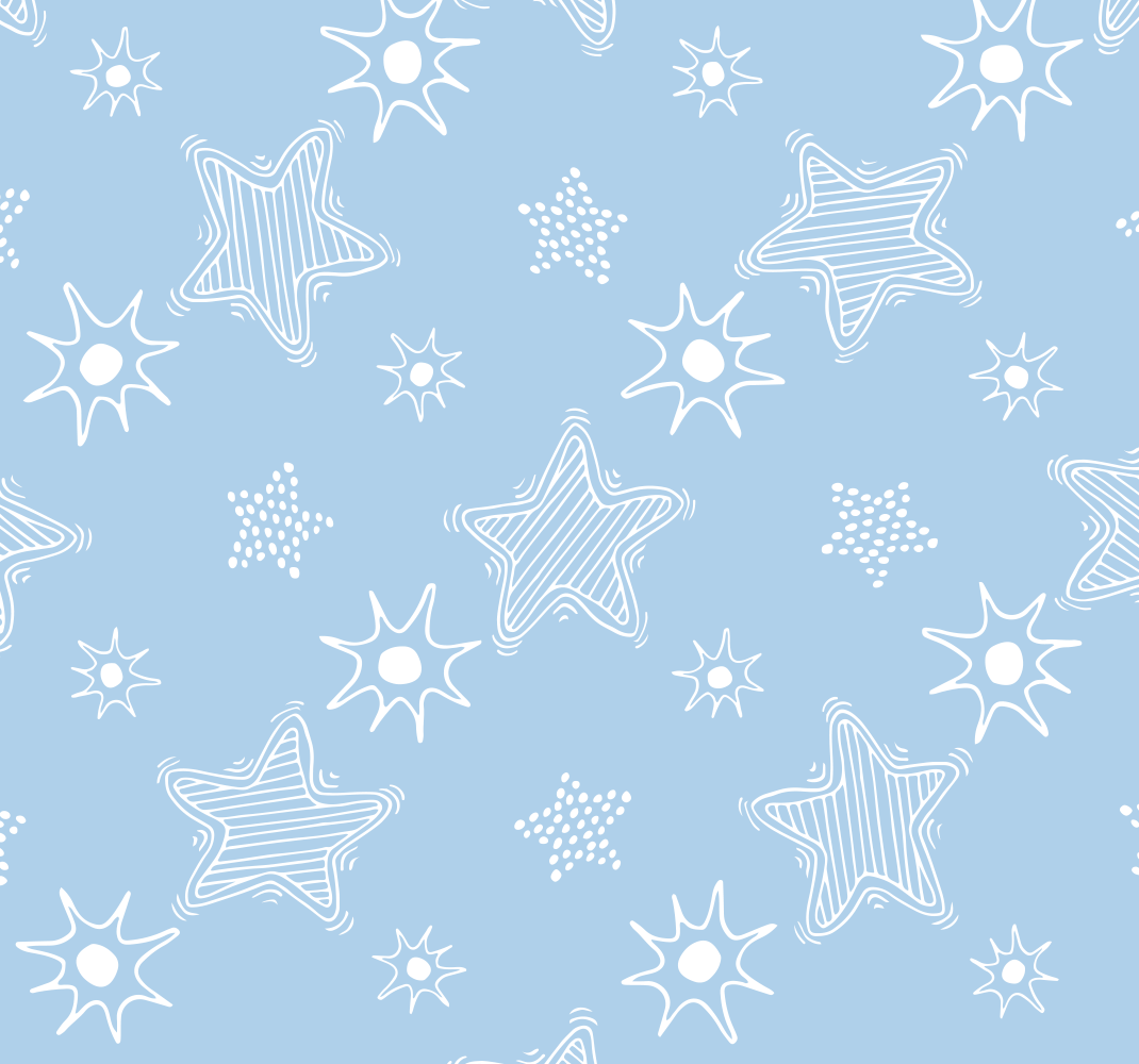 Tapis vinyle étoile étoiles blanches sur fond bleu - TenStickers