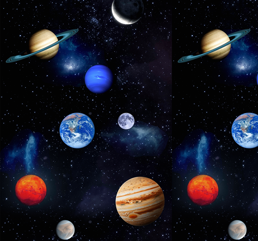 Tapis vinyle étoile cosmos planètes - TenStickers
