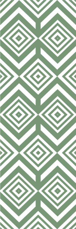 Tapis vinyles géométriques losanges verts - TenStickers