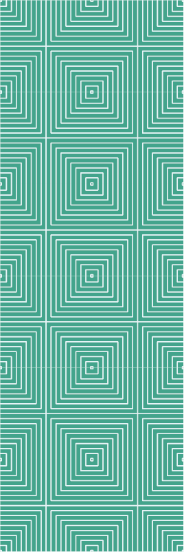 Tapis vinyles géométriques motif carrés verts - TenStickers