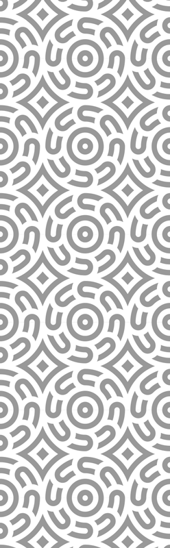 Tapis vinyles géométriques motif géométrique blanc cercles - TenStickers