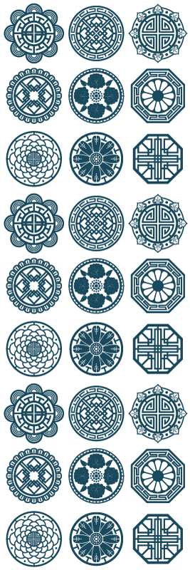 Tapis vinyles géométriques formes coréennes - TenStickers