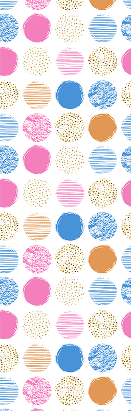 Tapis vinyles géométriques à motifs de points colorés - TenStickers