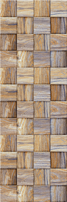 Tapis vinyles géométriques imitation mosaïque bois 80's - TenStickers