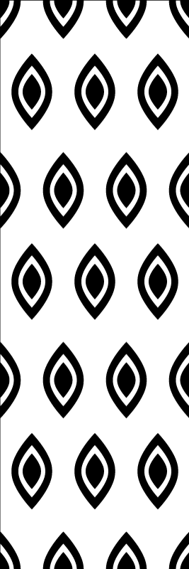 Tapis vinyles géométriques motifs noir et blanc - TenStickers