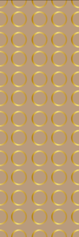 Tapis vinyles géométriques cercles dorés - TenStickers