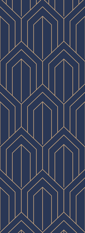 Tapis vinyles géométriques kayla métallique - TenStickers