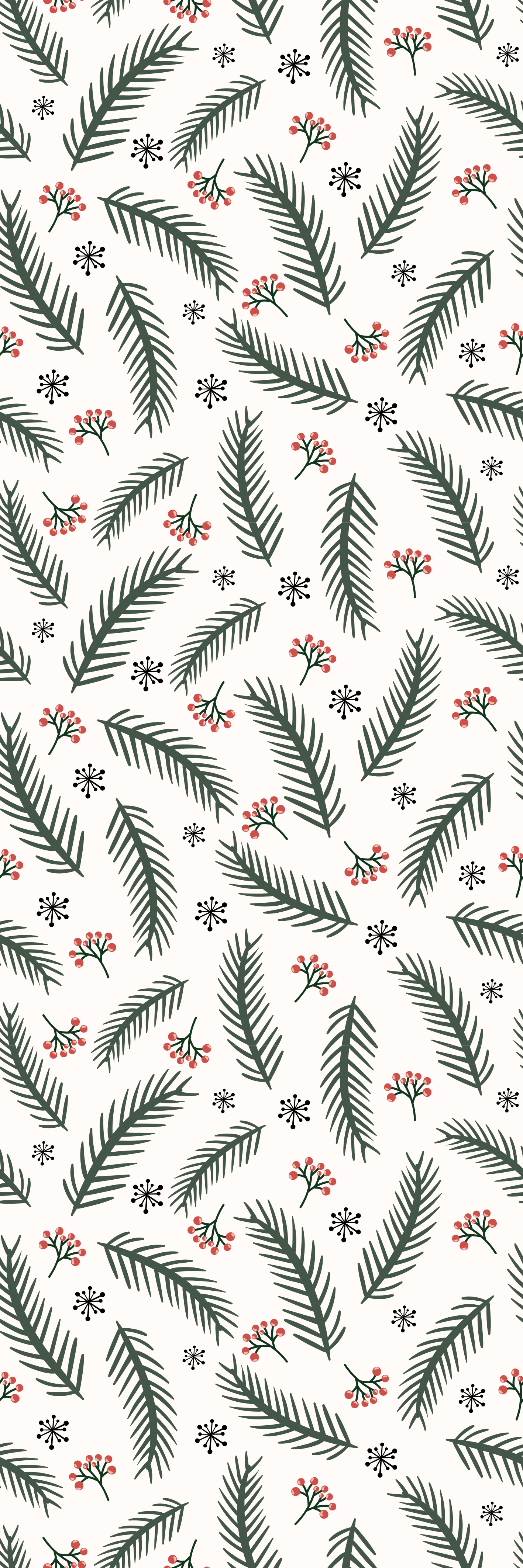 Tapis vinyle noël motif branches de pin - TenStickers