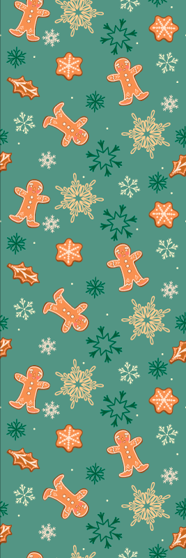 Tapis vinyle noël motif pain d'épices - TenStickers
