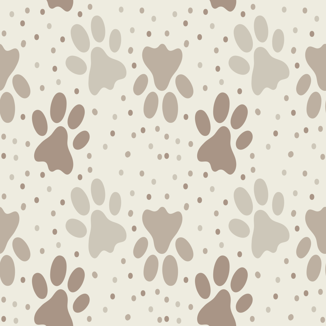 Tapis vinyle chambre empreintes de chien - TenStickers