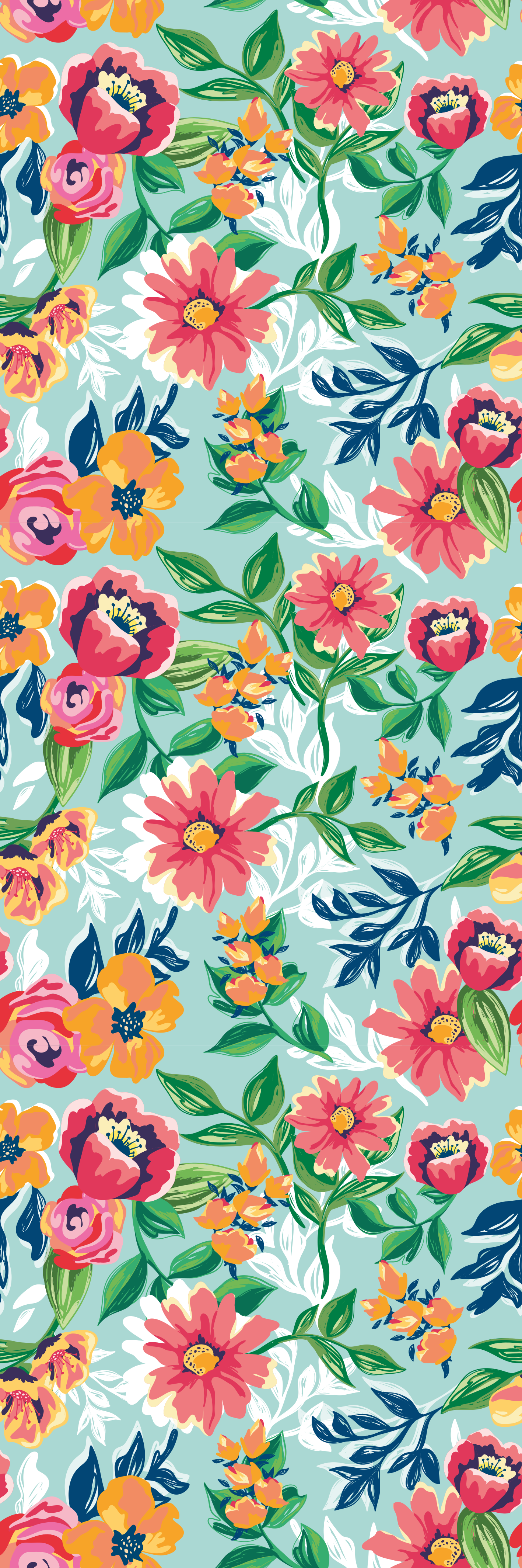 Tapis vinyle chambre motif sauvage coloré - TenStickers