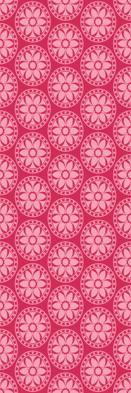 Tapis vinyle chambre cercles coréens roses - TenStickers
