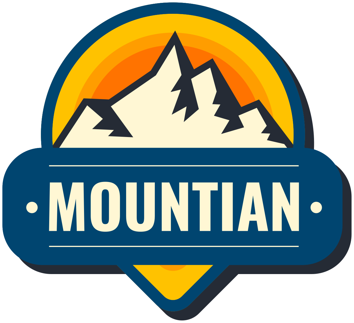 Tapis vinyle nature logo explorateurs de montagnes - TenStickers
