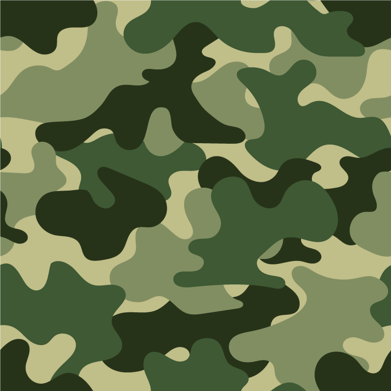 Tapis vinyle nature motif camouflage - TenStickers
