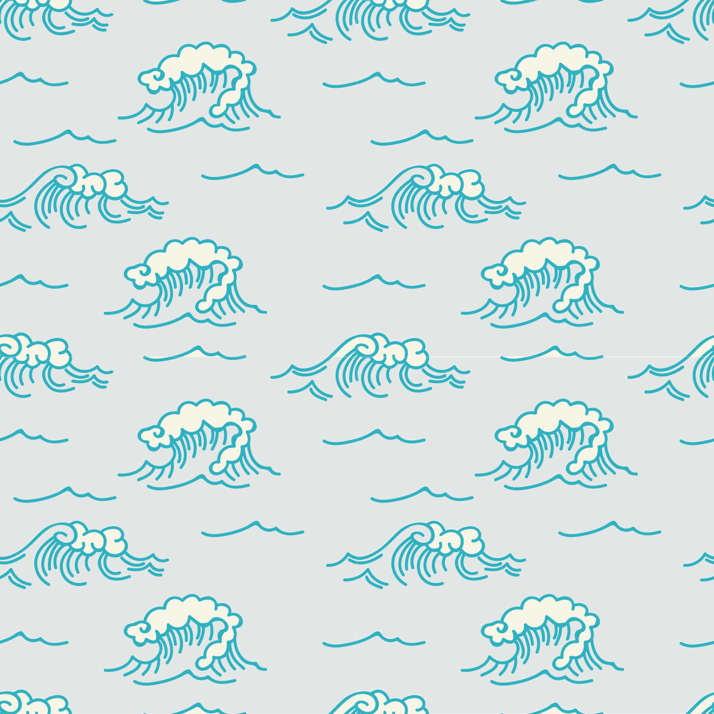 Tapis vinyle nature design à motif vagues - TenStickers