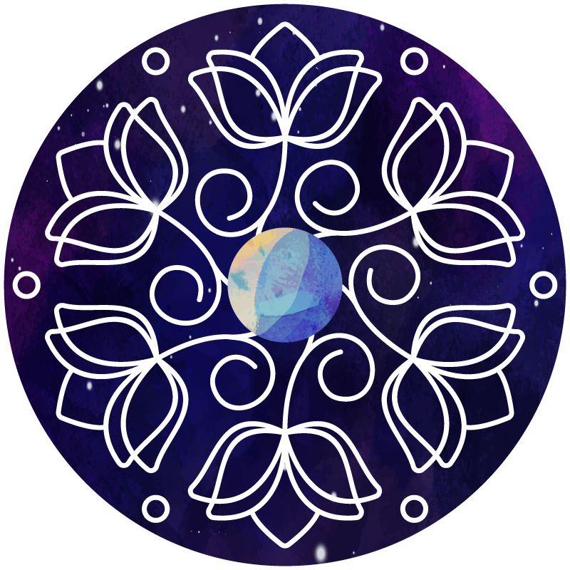 Tapis vinyle nature motif lotus - TenStickers