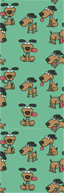 Tapis vinyle chambre style cartoon de chien drôle - TenStickers
