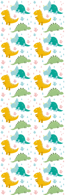 Tapis vinyle chambre motif de jolis dinosaures - TenStickers