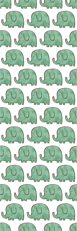 Tapis vinyle chambre motif éléphants mignons - TenStickers