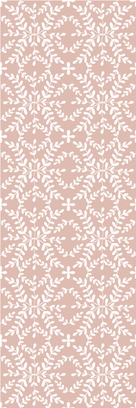 Tapis vinyle chambre motif vintage feuilles ornementales - TenStickers