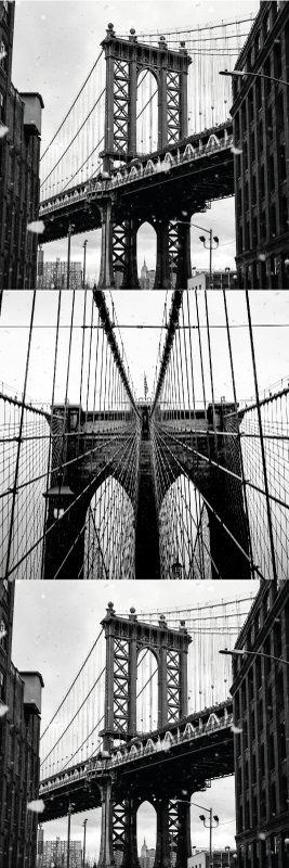 Tapis vinyle chambre collage du pont de brooklyn - TenStickers