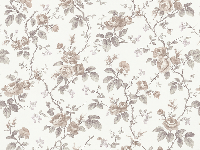 Tapis vinyle chambre floral vintage français - TenStickers