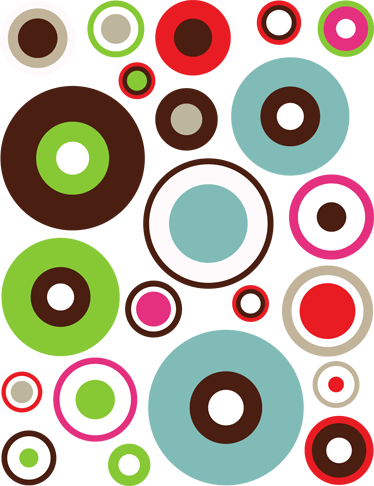 Tapis vinyles géométriques cercles simples - TenStickers