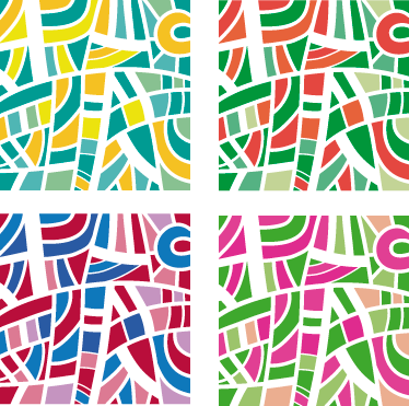 Tapis vinyles géométriques carreaux multicolores - TenStickers