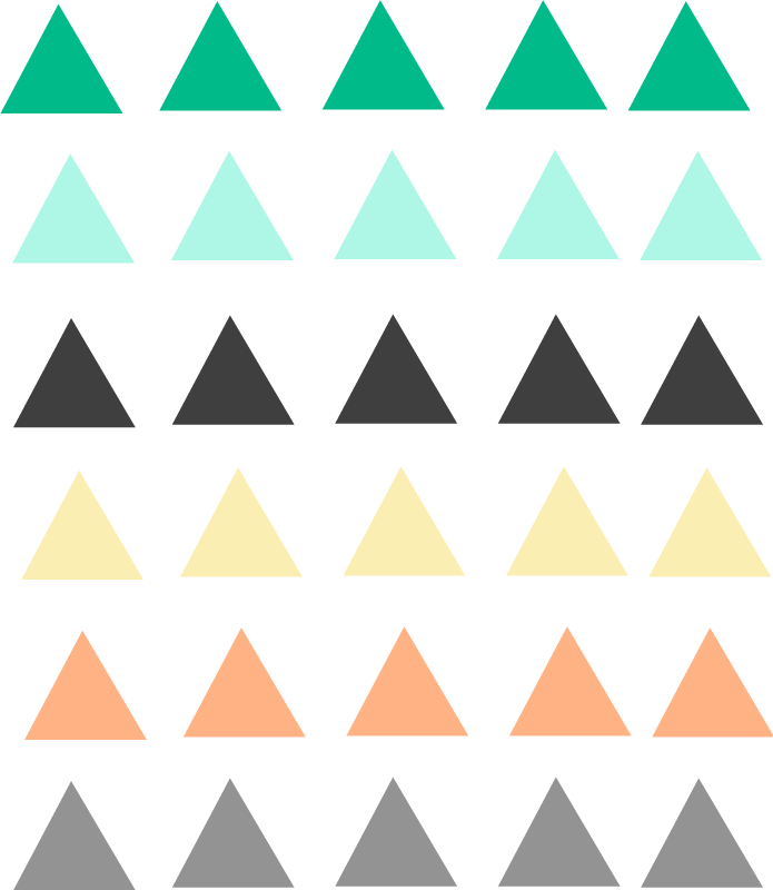 Tapis vinyles géométriques pack de 30 petits triangles bébé - TenStickers