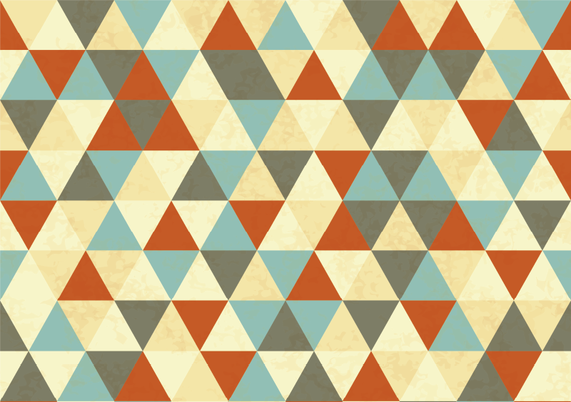 Tapis vinyles géométriques motif triangles colorés - TenStickers