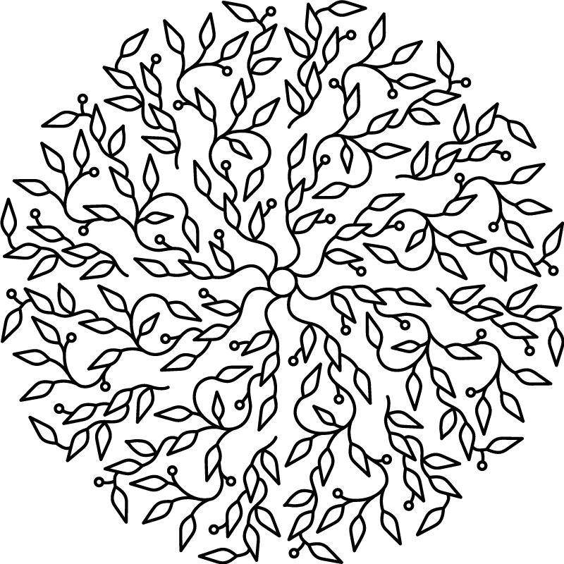 Tapis vinyles géométriques arbre de vie abstrait - TenStickers