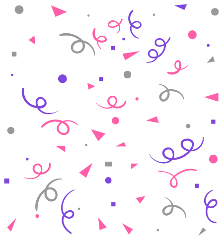 Tapis vinyles géométriques confettis gris rose violet - TenStickers