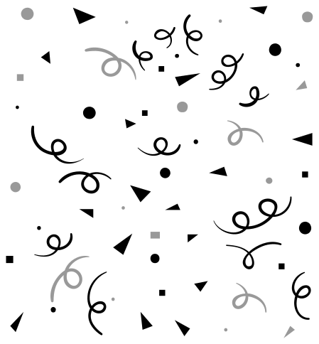 Tapis vinyles géométriques confettis noirs et gris - TenStickers