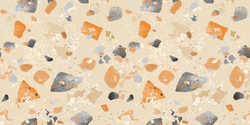 Tapis vinyles géométriques motif terrazzo monochrome - TenStickers