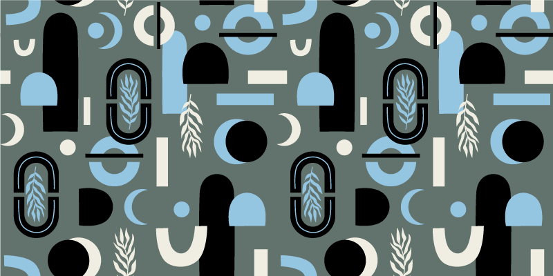 Tapis vinyles géométriques fond géométrique abstrait - TenStickers