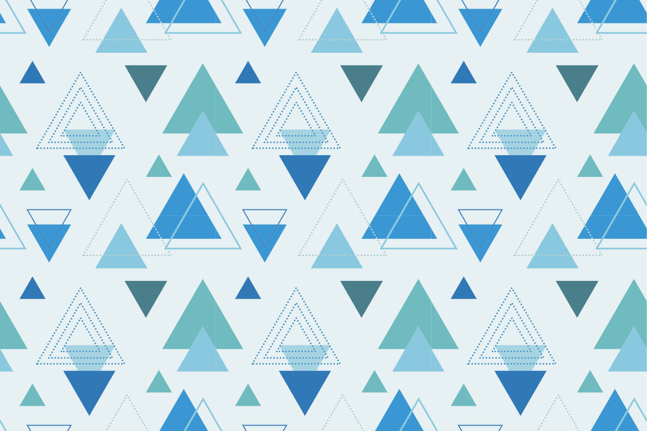 Tapis vinyles géométriques motif triangles bleus - TenStickers