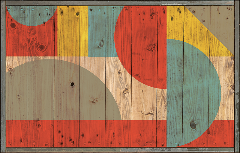 Tapis vinyles géométriques bois - TenStickers