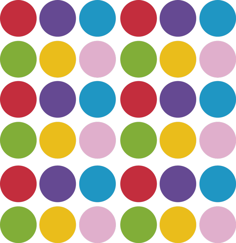Tapis vinyles géométriques motif cercles colorés - TenStickers